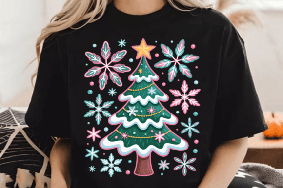 Brushstroke Xmas PNG & Christmas Tree Designs for Crafters