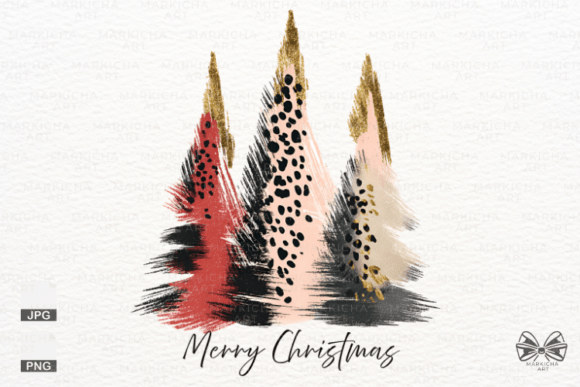 Elevate Holiday Designs with Brushstrokes Christmas Tree Png Clipart