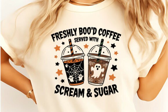 Freshly Boo'd Coffee SVG Design for Spooky Crafts