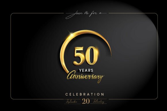 Golden Anniversary Logo Gold Ring: A Timeless Design