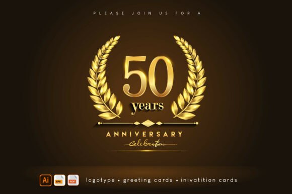Golden Badges Logo: Celebrate Milestones in Style