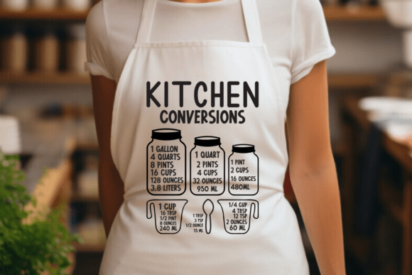 Kitchen Conversion Chart SVG Design 9 for Crafters