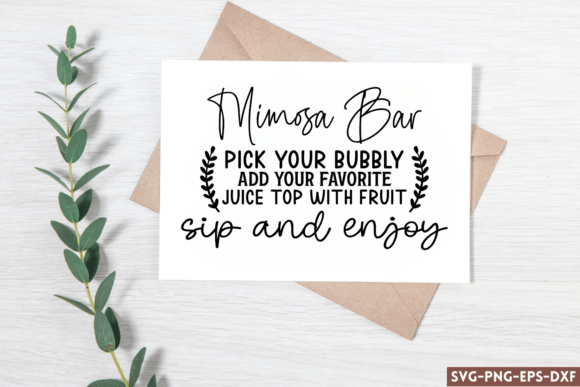 Mimosa Bar: A Playful SVG for Custom Craft Projects