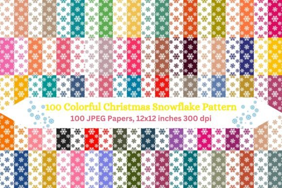 Unwrap Holiday Creativity with 100 Colorful Christmas Snowflake Patterns